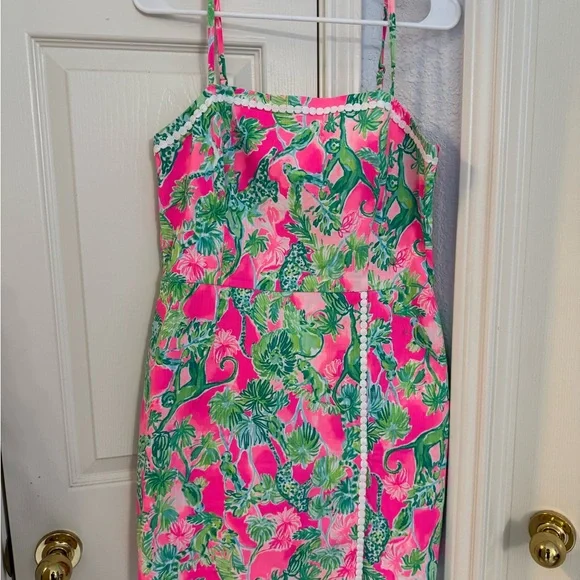 Lilly Pulitzer Pink and Green Tropical Dress - Picture 1 of 6